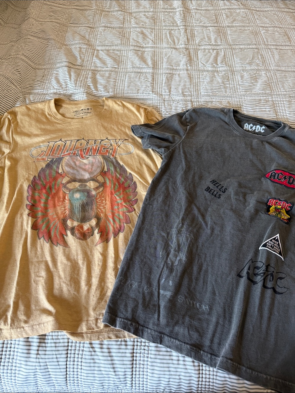 AC/DC womens Short Sleeve Graphic Tee in Charcoal